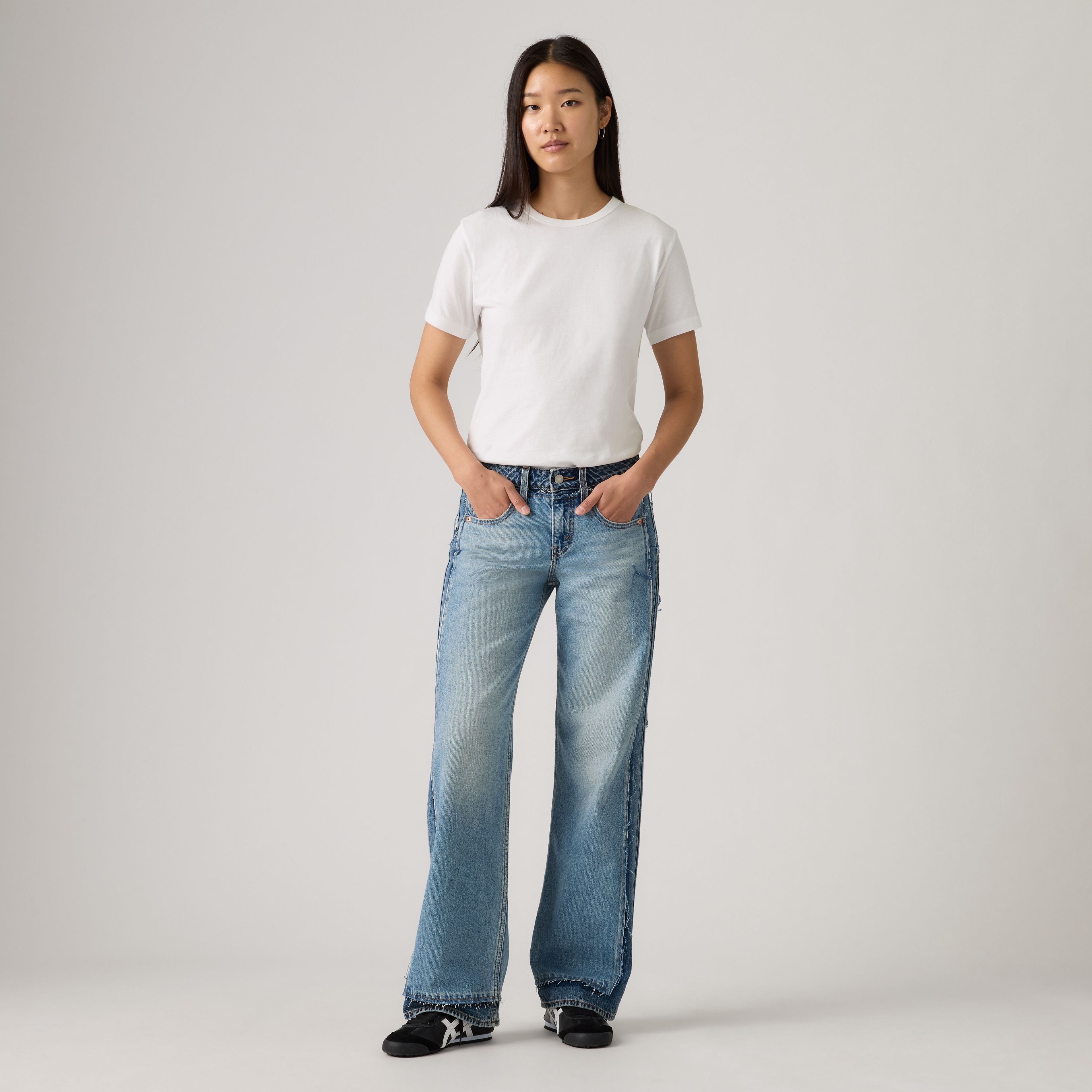 Deconstructed Low Loose Women's Jeans