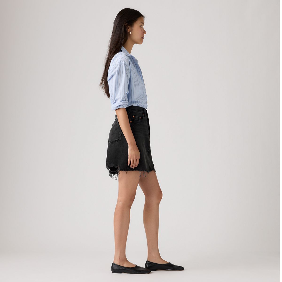 Deconstructed Skirt — Rebel Edge Skirt - Black