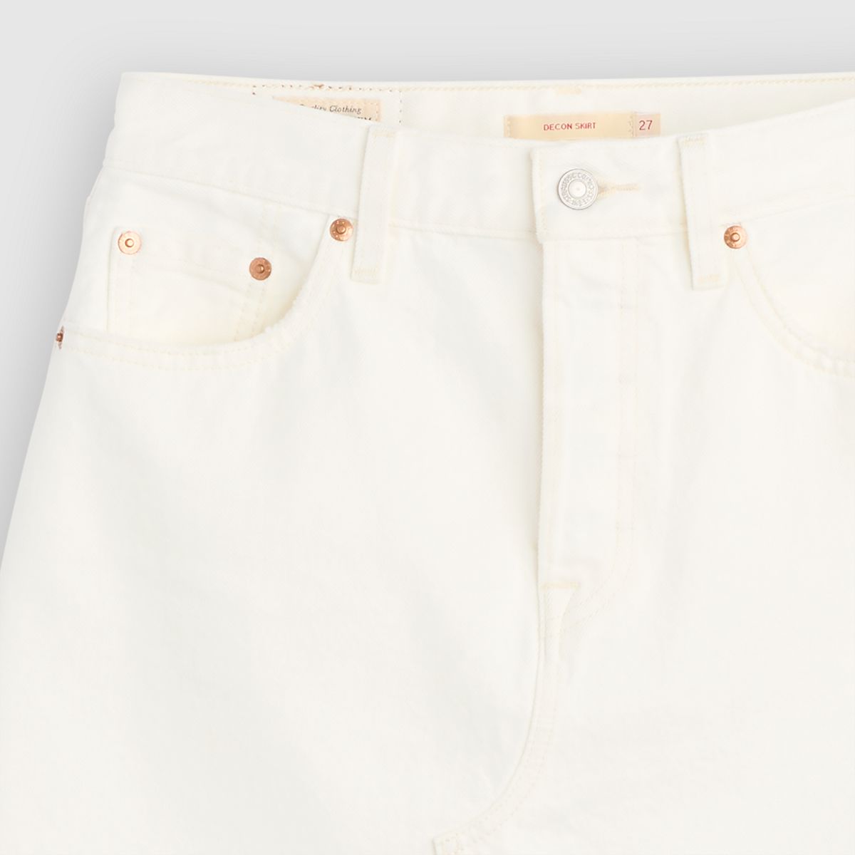Deconstructed Skirt — Snowing In La Raw He - White