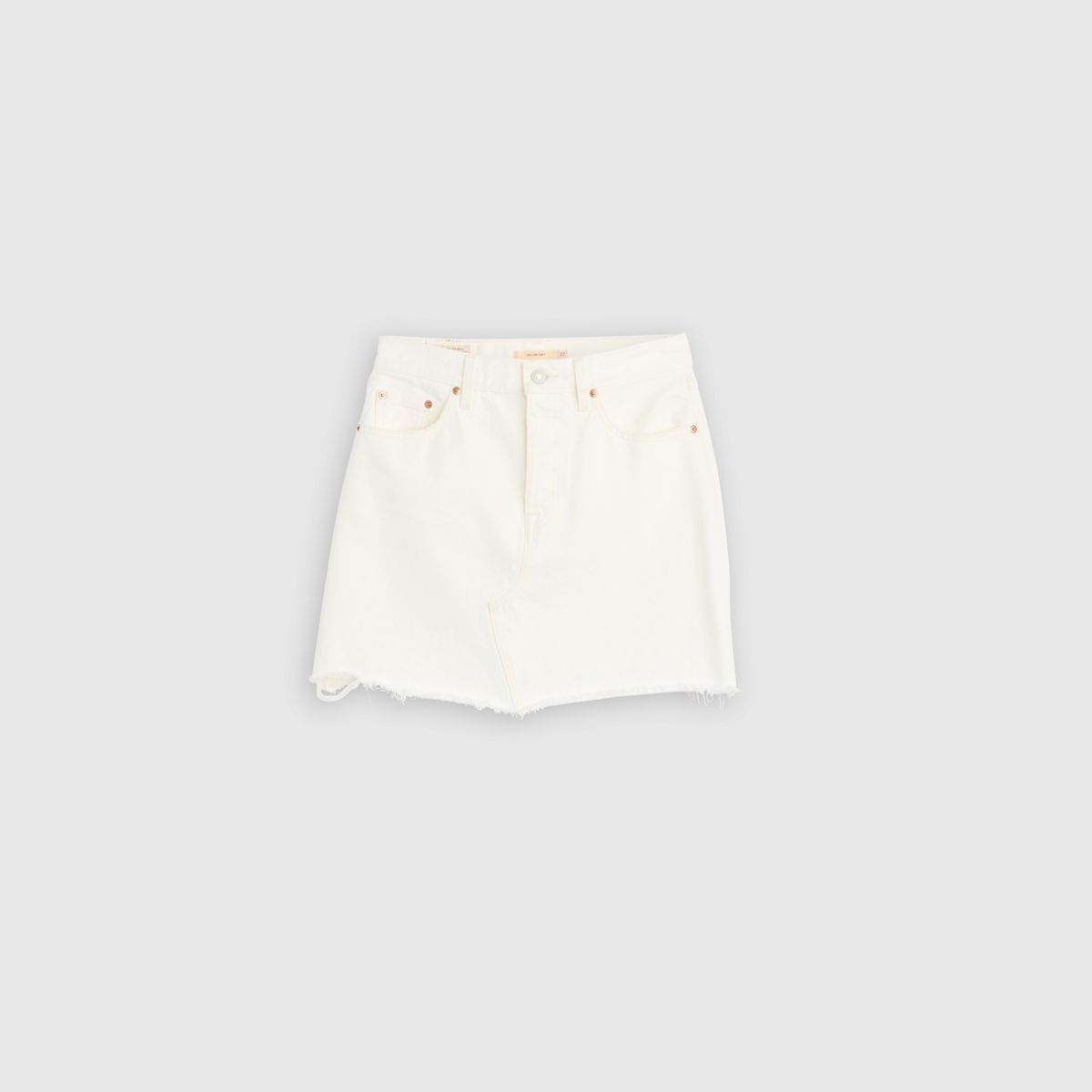 Deconstructed Skirt — Snowing In La Raw He - White