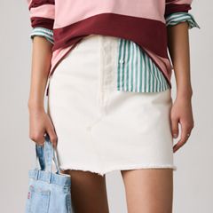 Deconstructed Skirt — Snowing In La Raw He - White 3