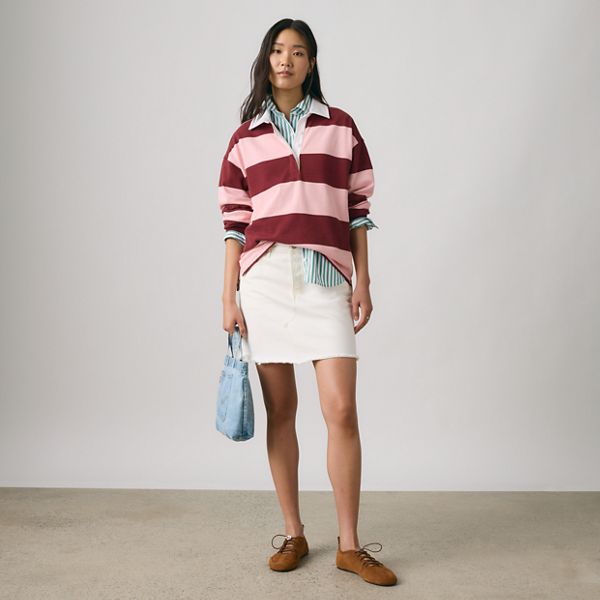 Deconstructed Skirt — Snowing In La Raw He - White