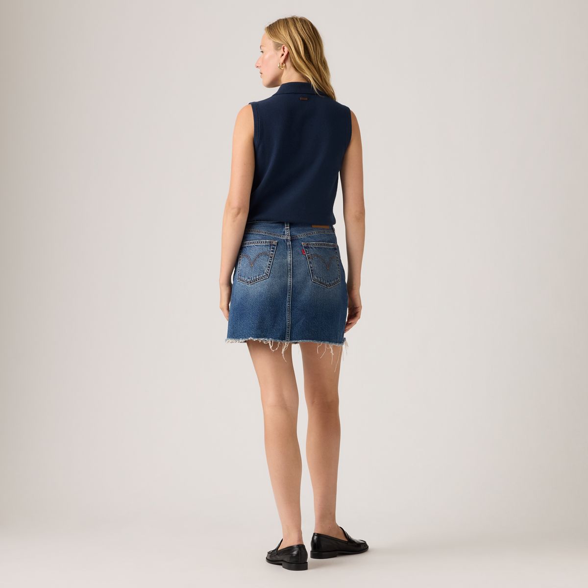 Deconstructed Skirt — Free Lunch Skirt - Dark Wash