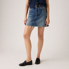 Deconstructed Skirt — Free Lunch Skirt - Dark Wash 2