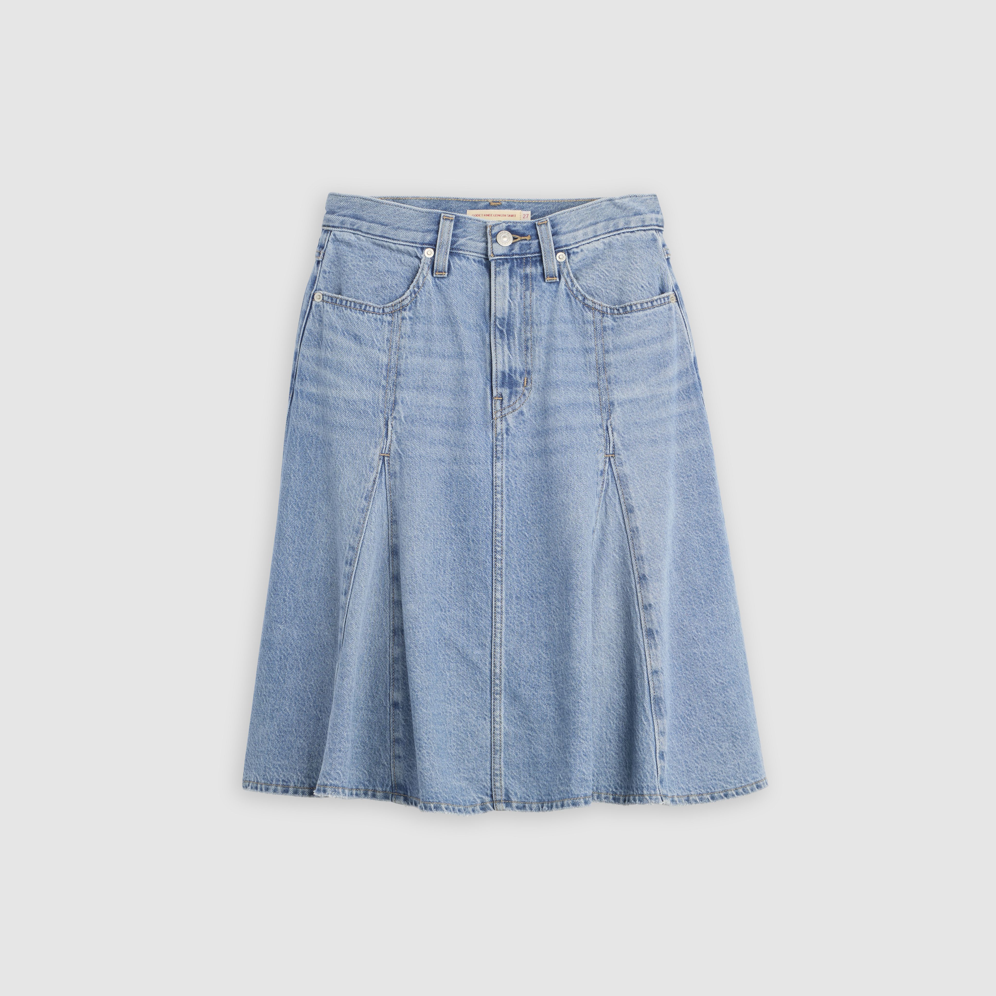 Godet Knee-Length Lightweight Skirt 6