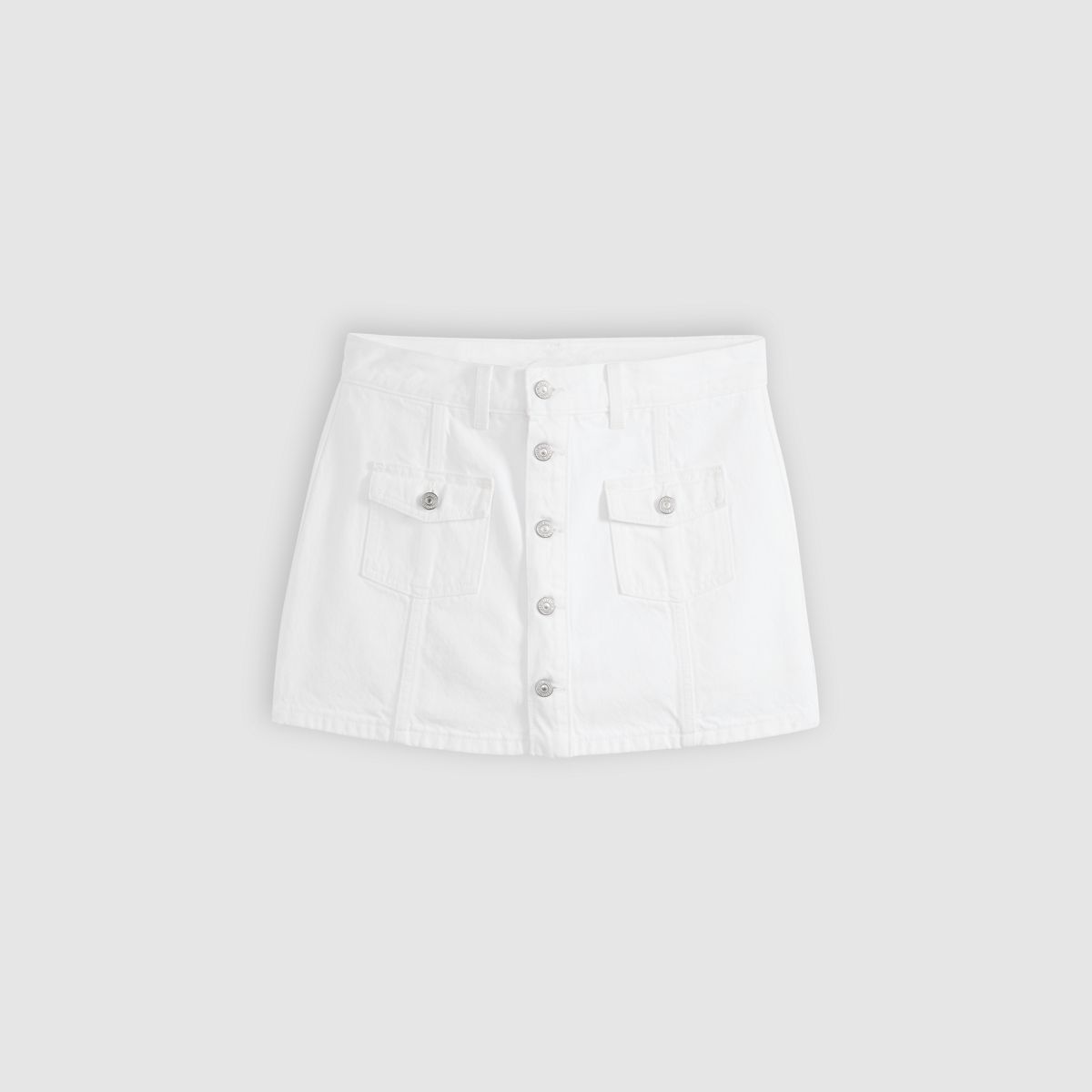 Button Front Skort — Tooth Fairy - White