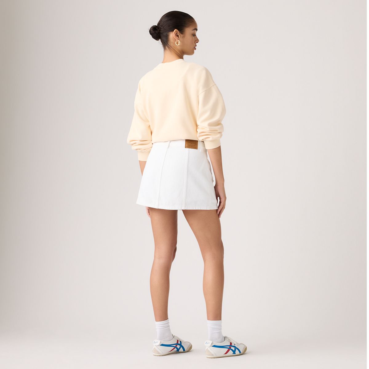 Button Front Skort — Tooth Fairy - White