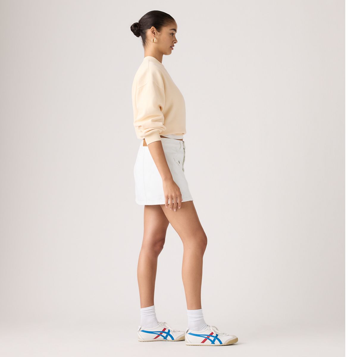 Button Front Skort — Tooth Fairy - White