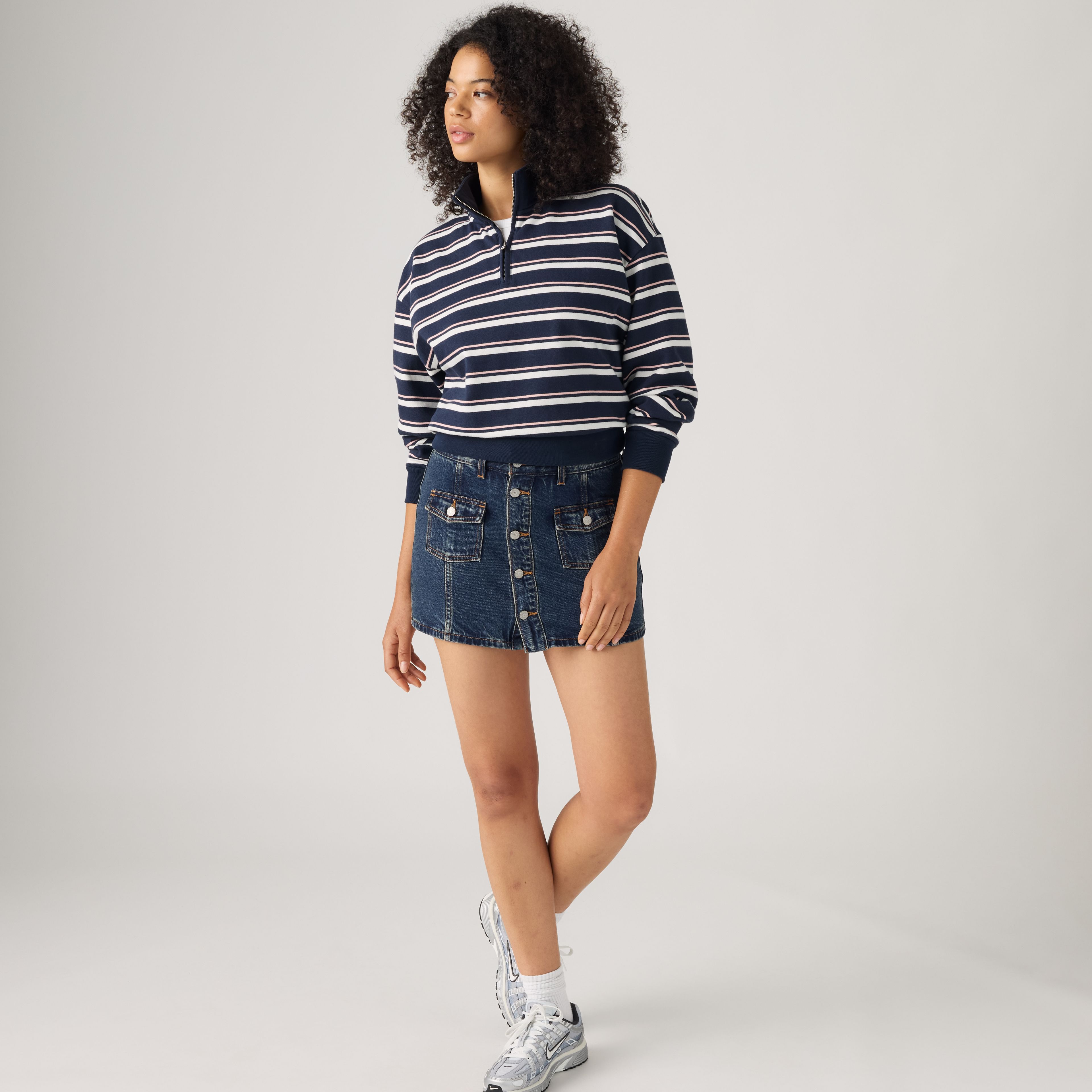 Button Front Skirt