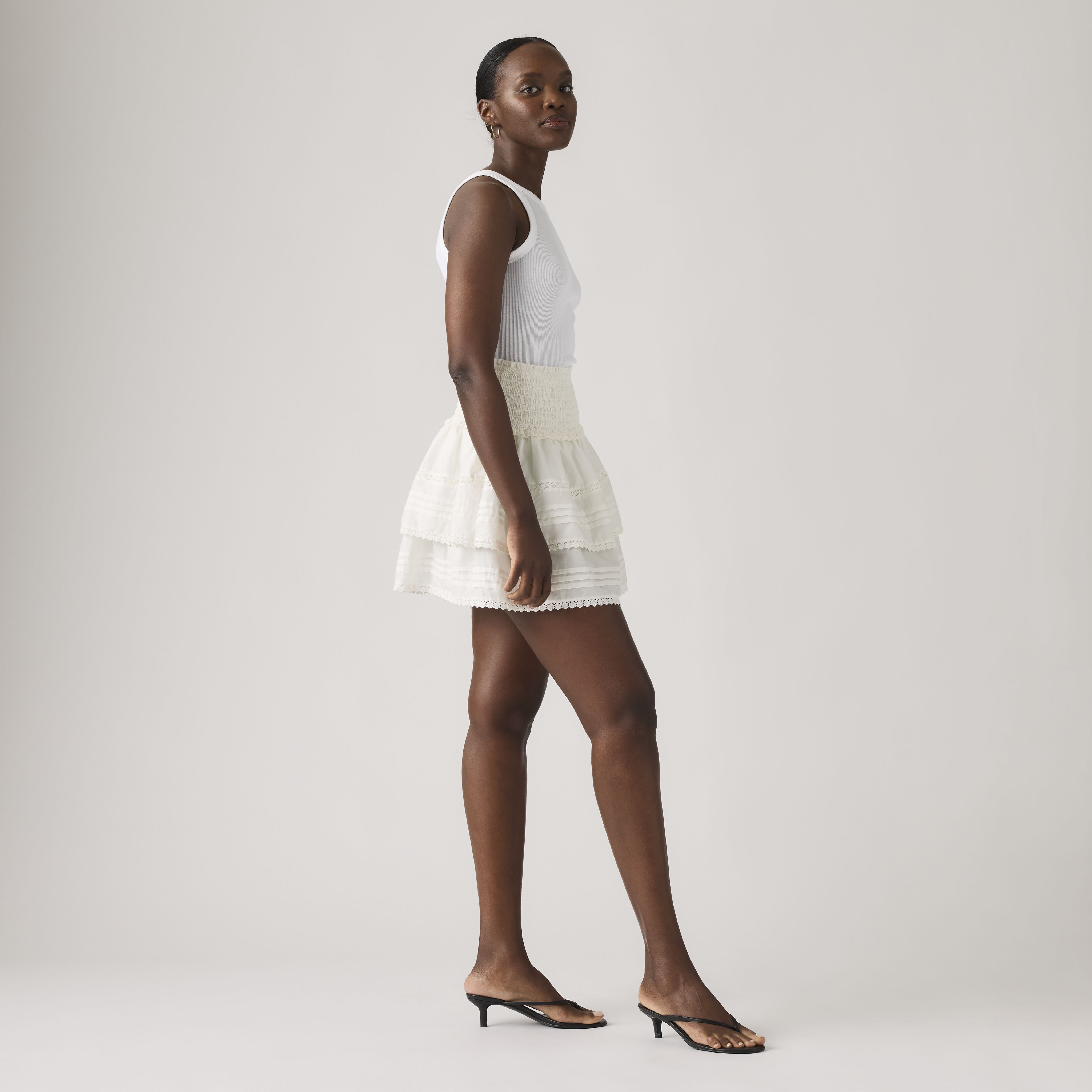 Raquel Smocked Mini Skirt 4