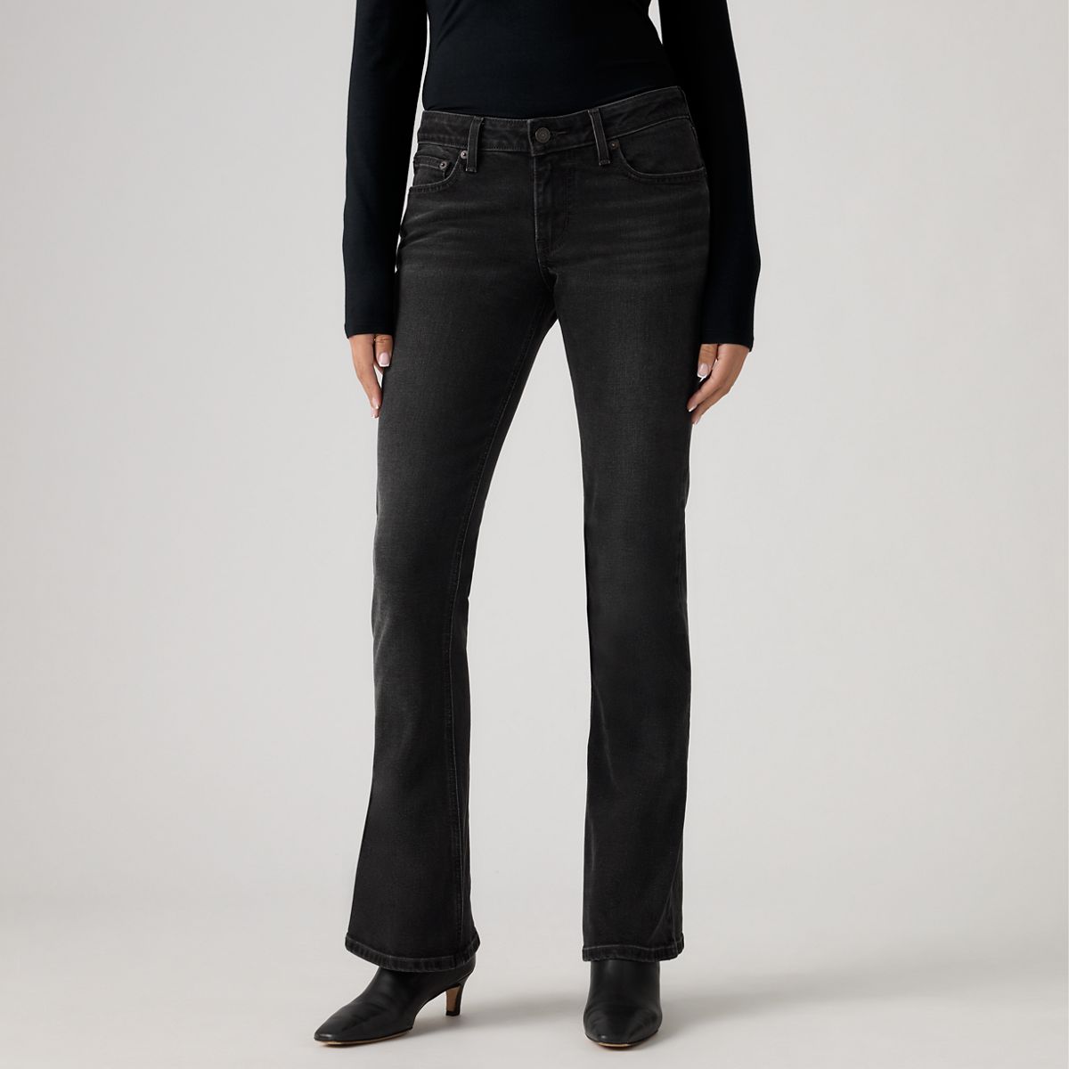 Low Slim Bootcut Women's Jeans — Rodeo Princess - Black