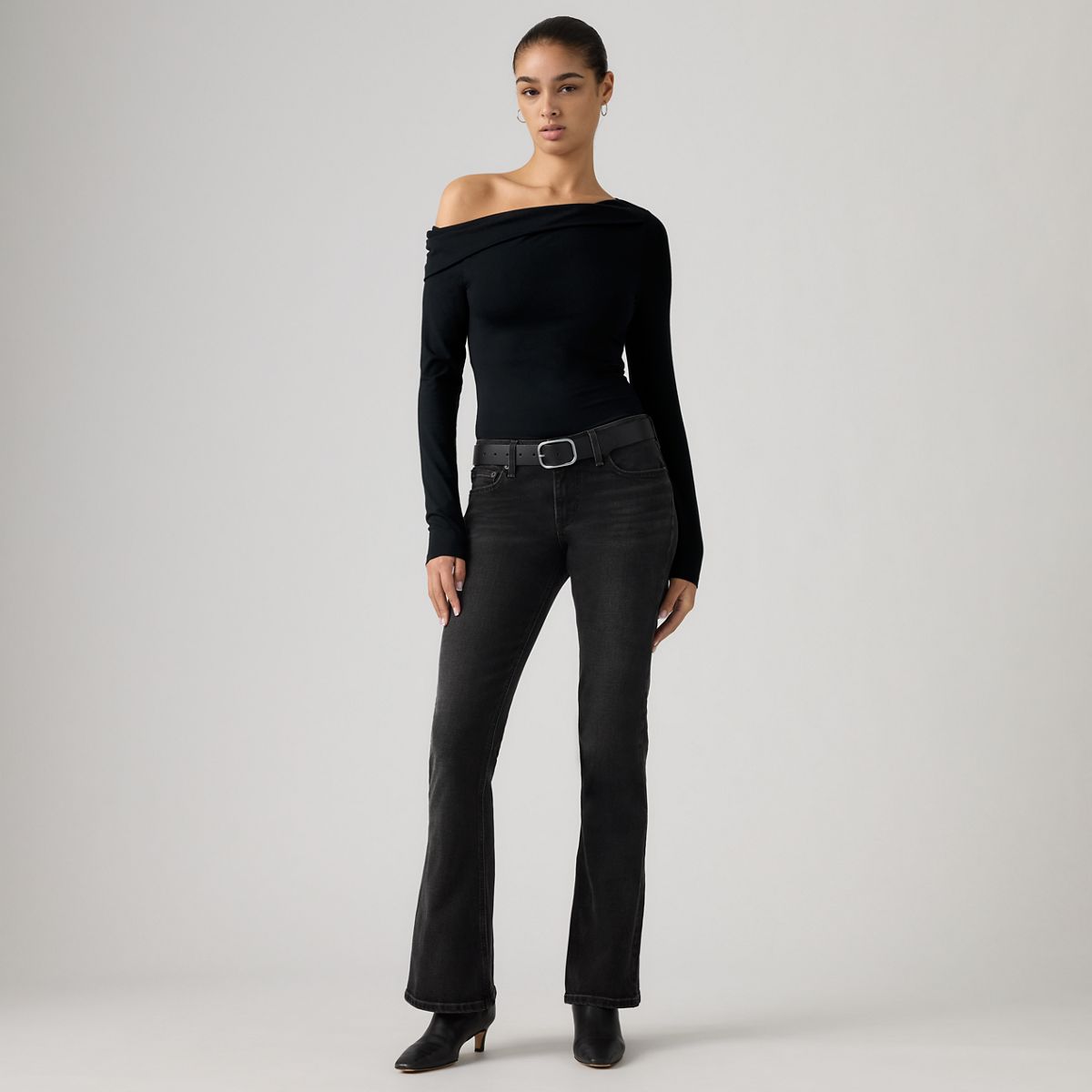 Low Slim Bootcut Women's Jeans — Rodeo Princess - Black