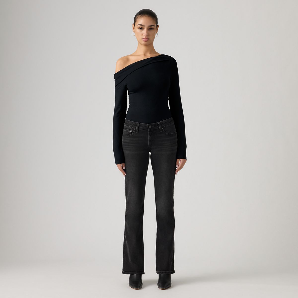 Low Slim Bootcut Women's Jeans — Rodeo Princess - Black