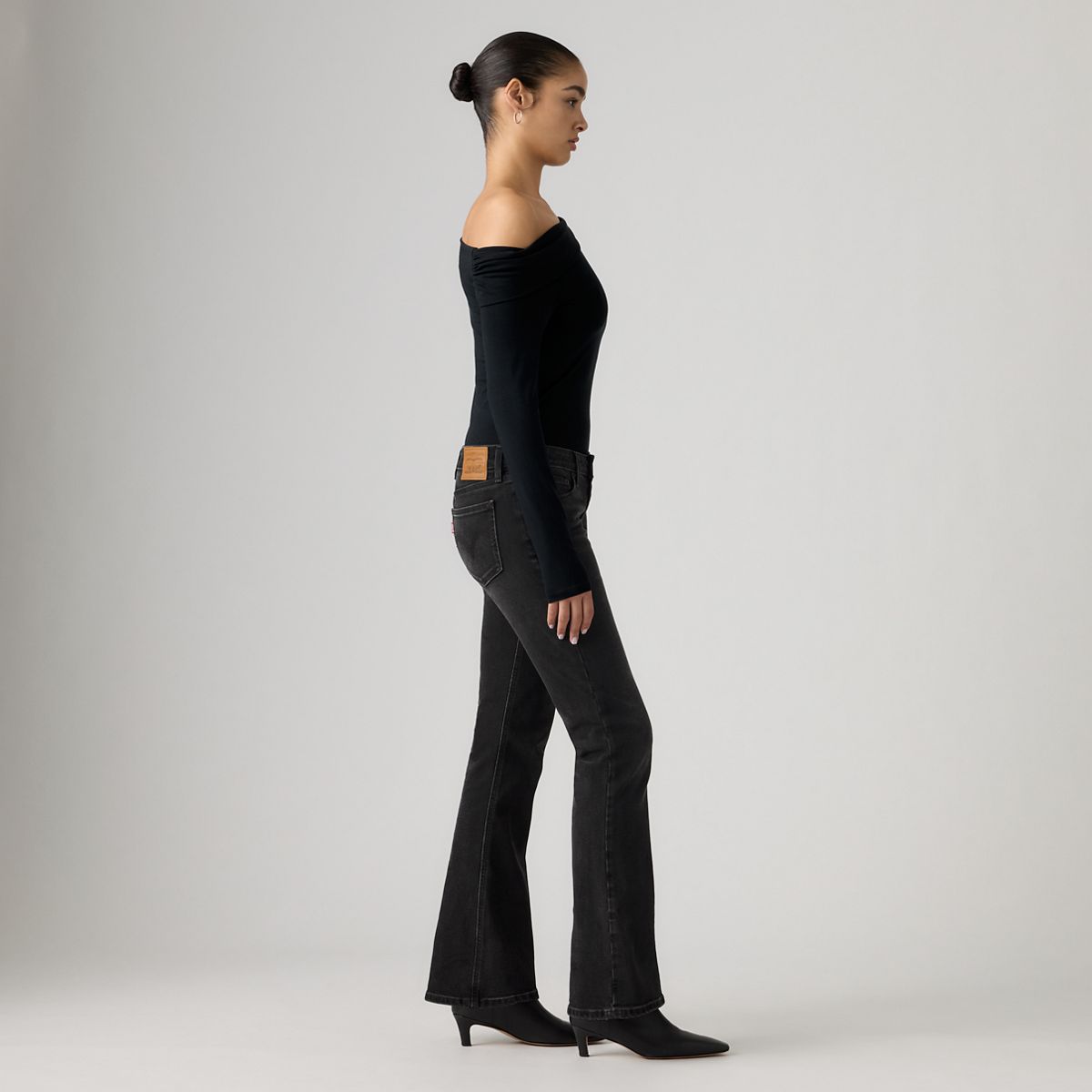 Low Slim Bootcut Women's Jeans — Rodeo Princess - Black