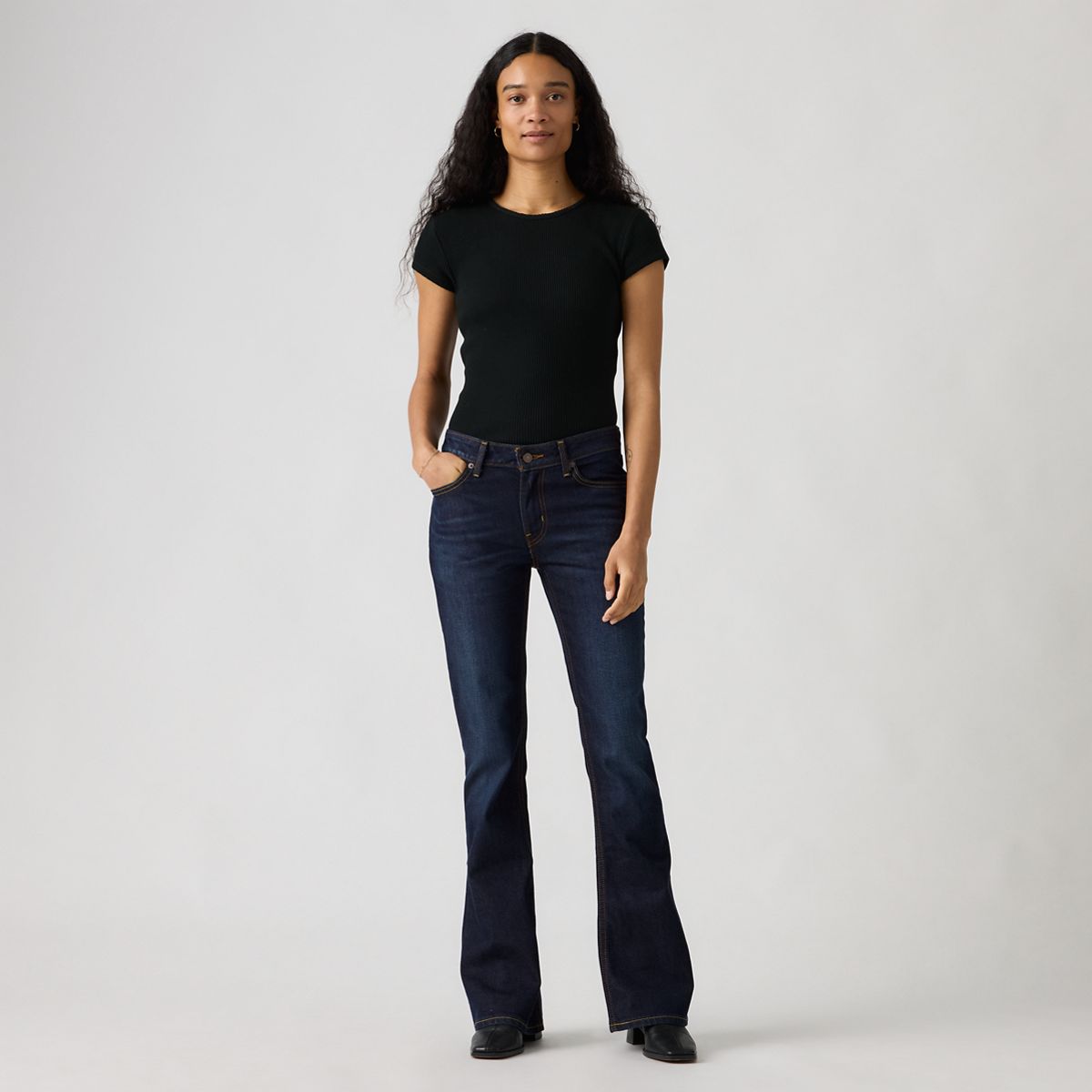 Low Slim Bootcut Women's Jeans — Overheard Her - Dark Wash