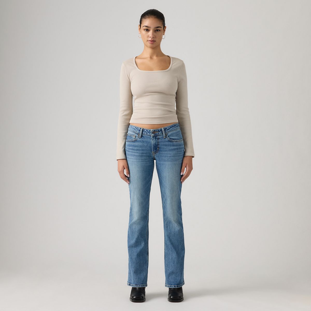 Low Slim Bootcut Women's Jeans — Kick Start - Medium Wash