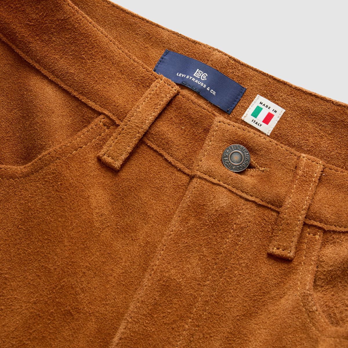 Suede Pencil Skirt — Toffee - Brown