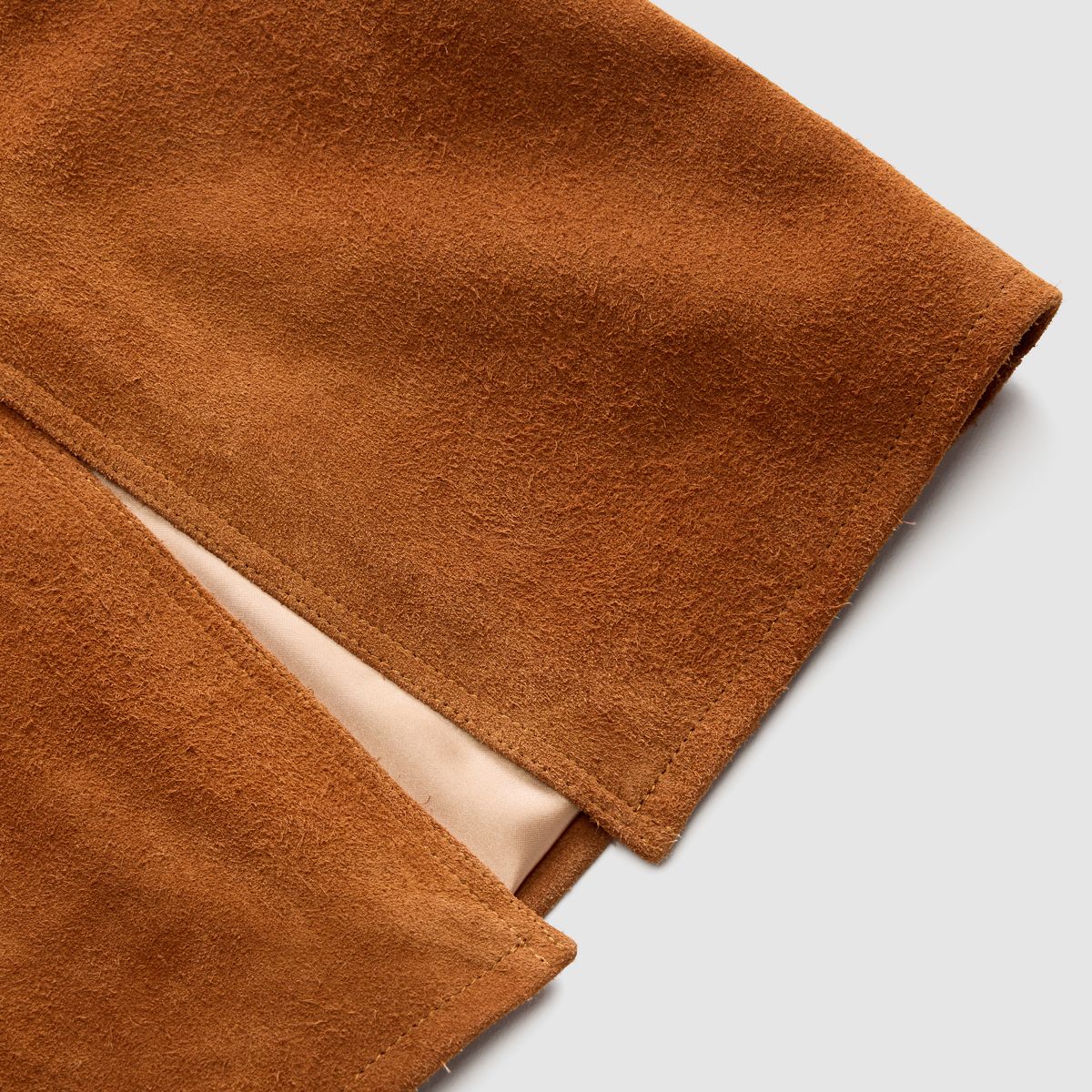 Suede Pencil Skirt — Toffee - Brown