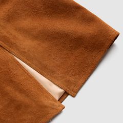 Suede Pencil Skirt — Toffee - Brown 9