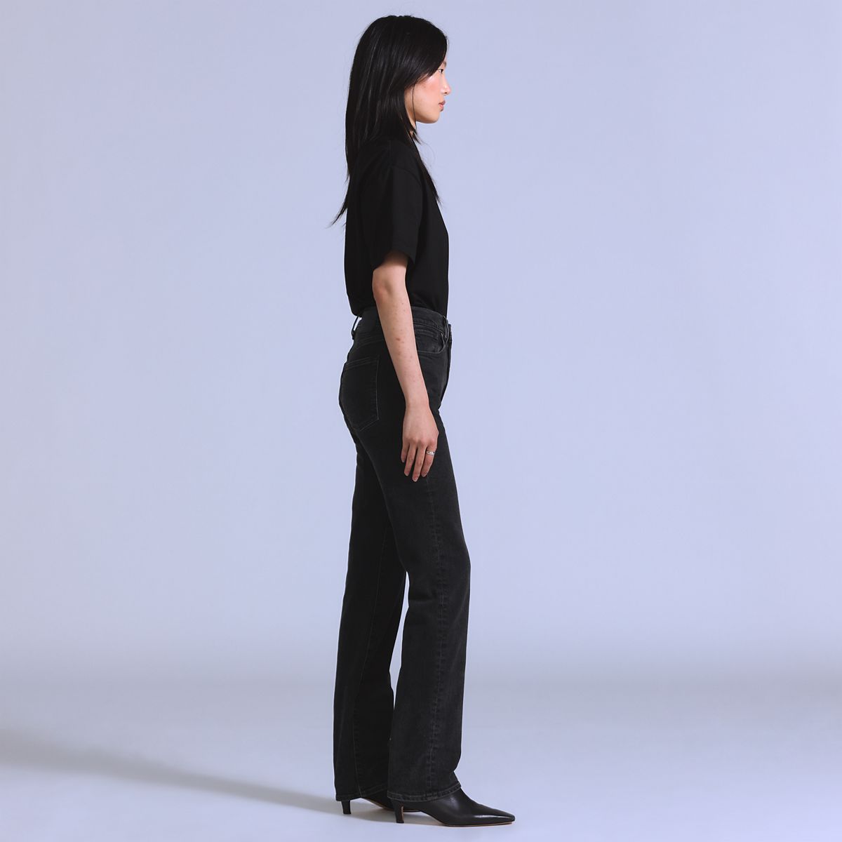 Women's Pin Slim Jeans — Whisper Black - Black