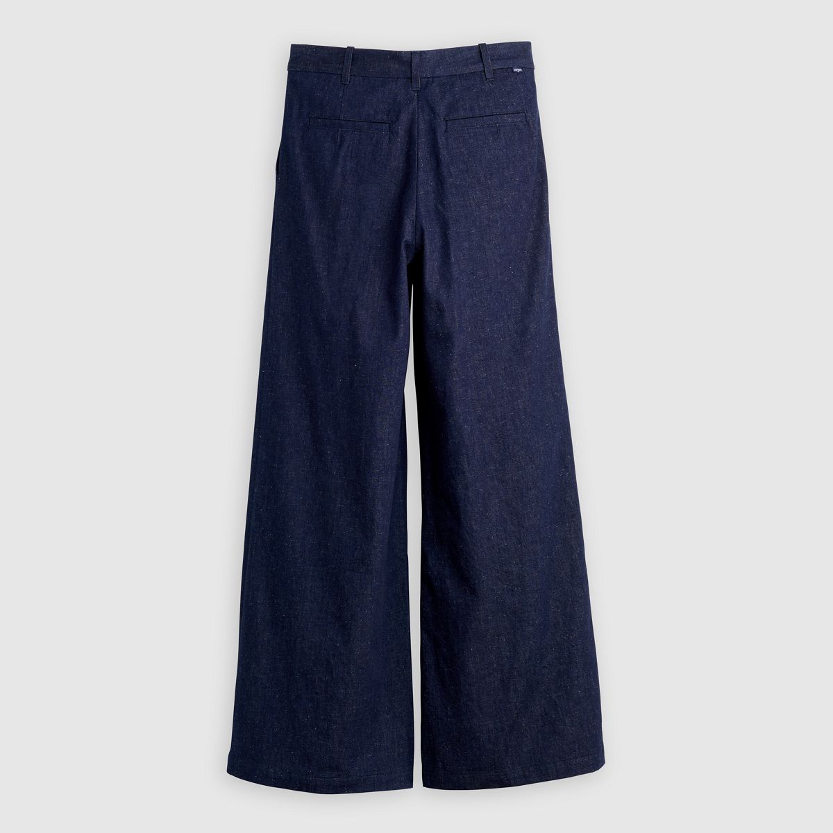 Denim Pleat Trouser — Rinse - Blue
