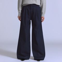 Denim Pleat Trouser — Rinse - Blue 3