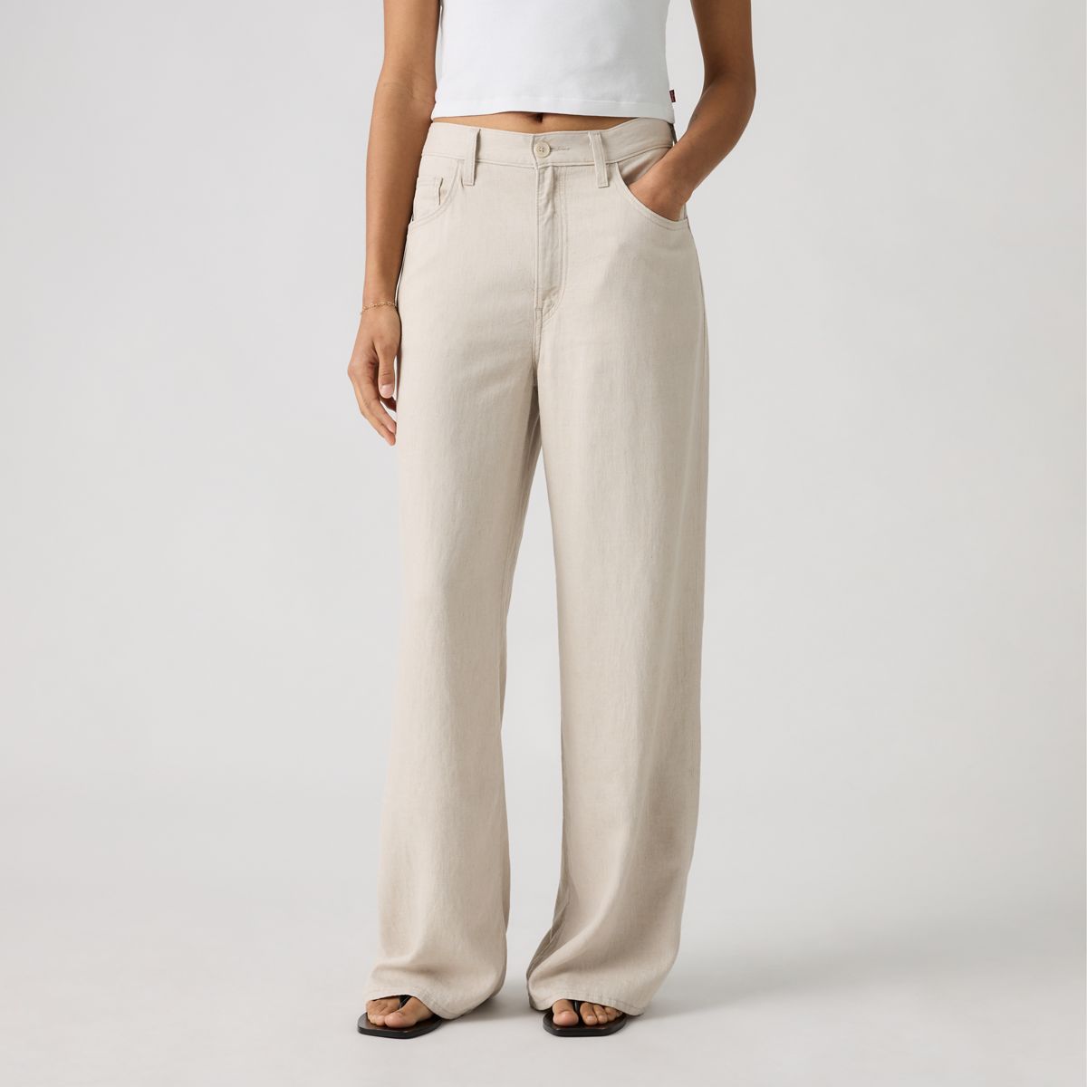 Cinch Wide-Leg Women's Jeans — Crystal Gray - Grey