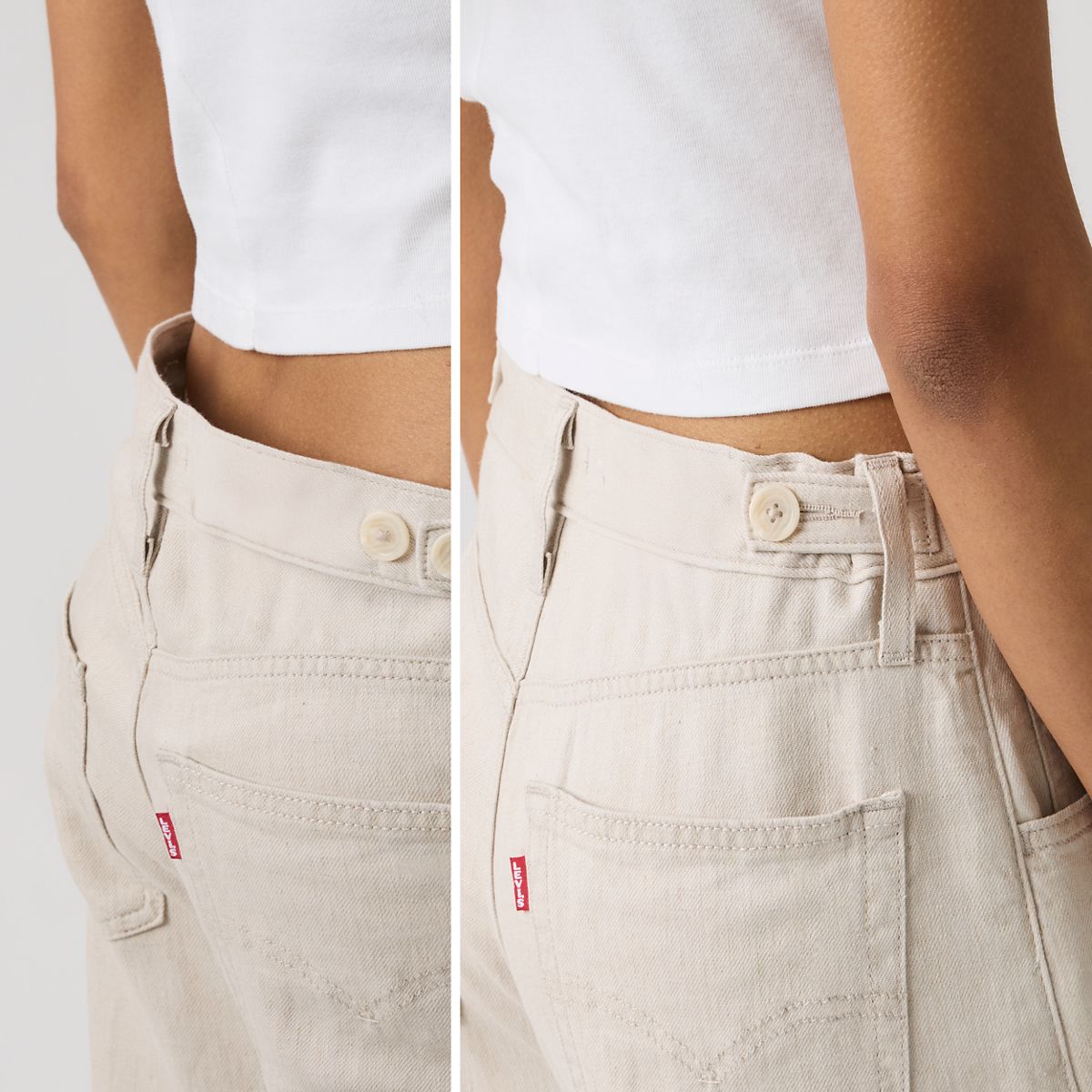 Cinch Wide-Leg Women's Jeans — Crystal Gray - Grey