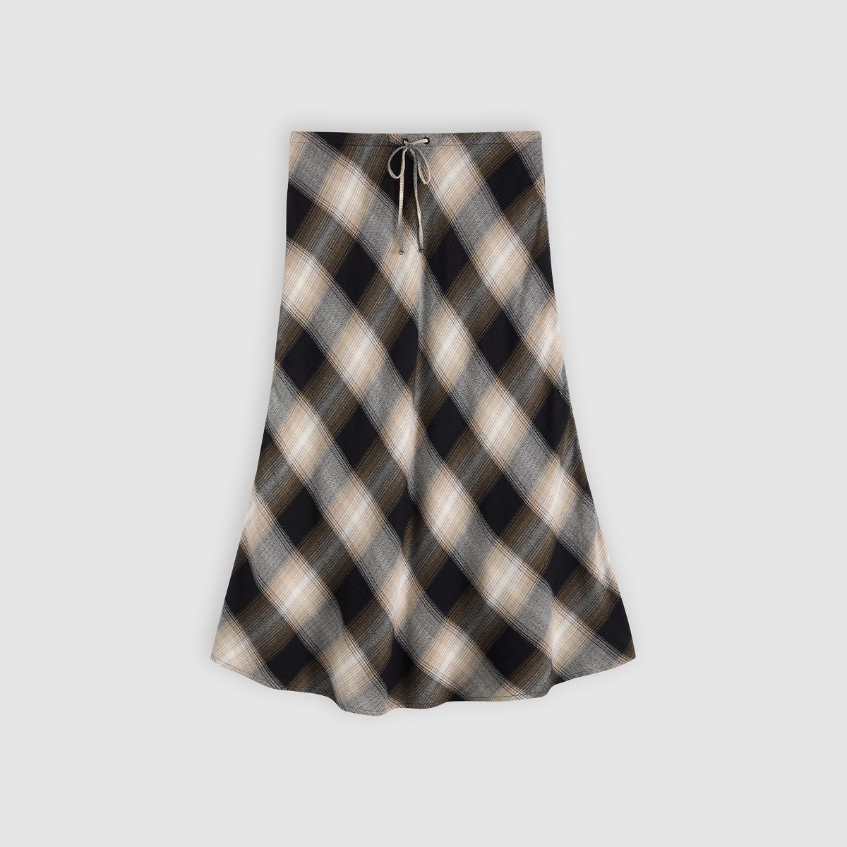 Noemi Slip Midi Skirt — Anthracite Night - Brown