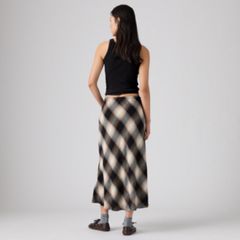 Noemi Slip Midi Skirt — Anthracite Night - Brown 3