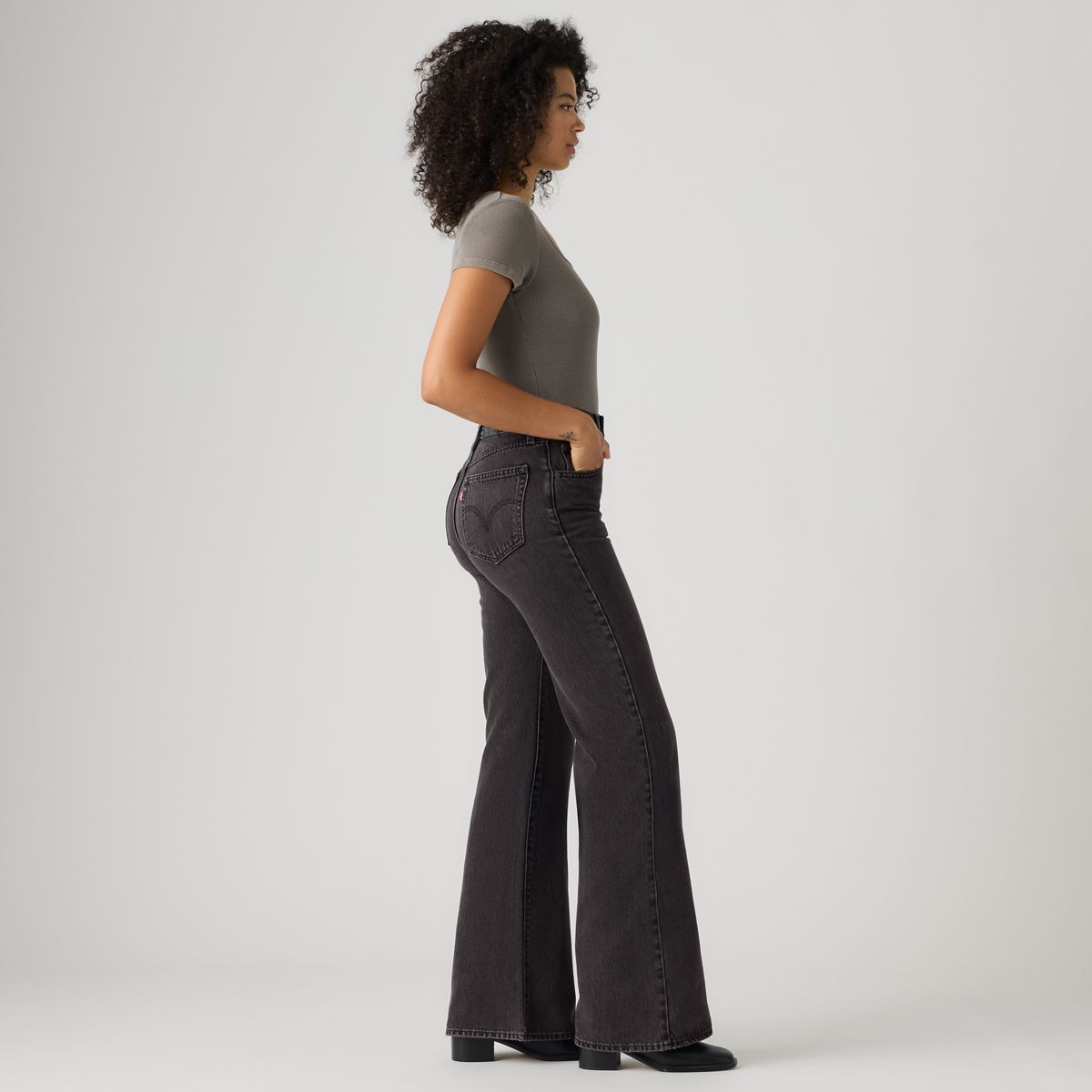 Cinch Flare Women's Jeans — Until Noon - Black