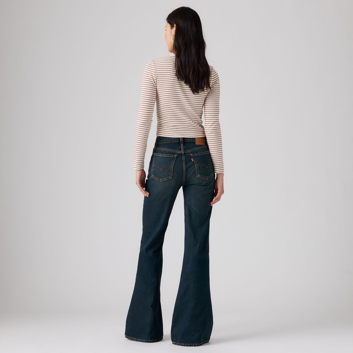 Puddle Snap Flare Women's Jeans — High Vibration - Dark Wash
