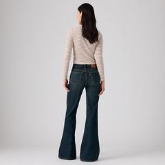 Puddle Snap Flare Women's Jeans — High Vibration - Dark Wash 5