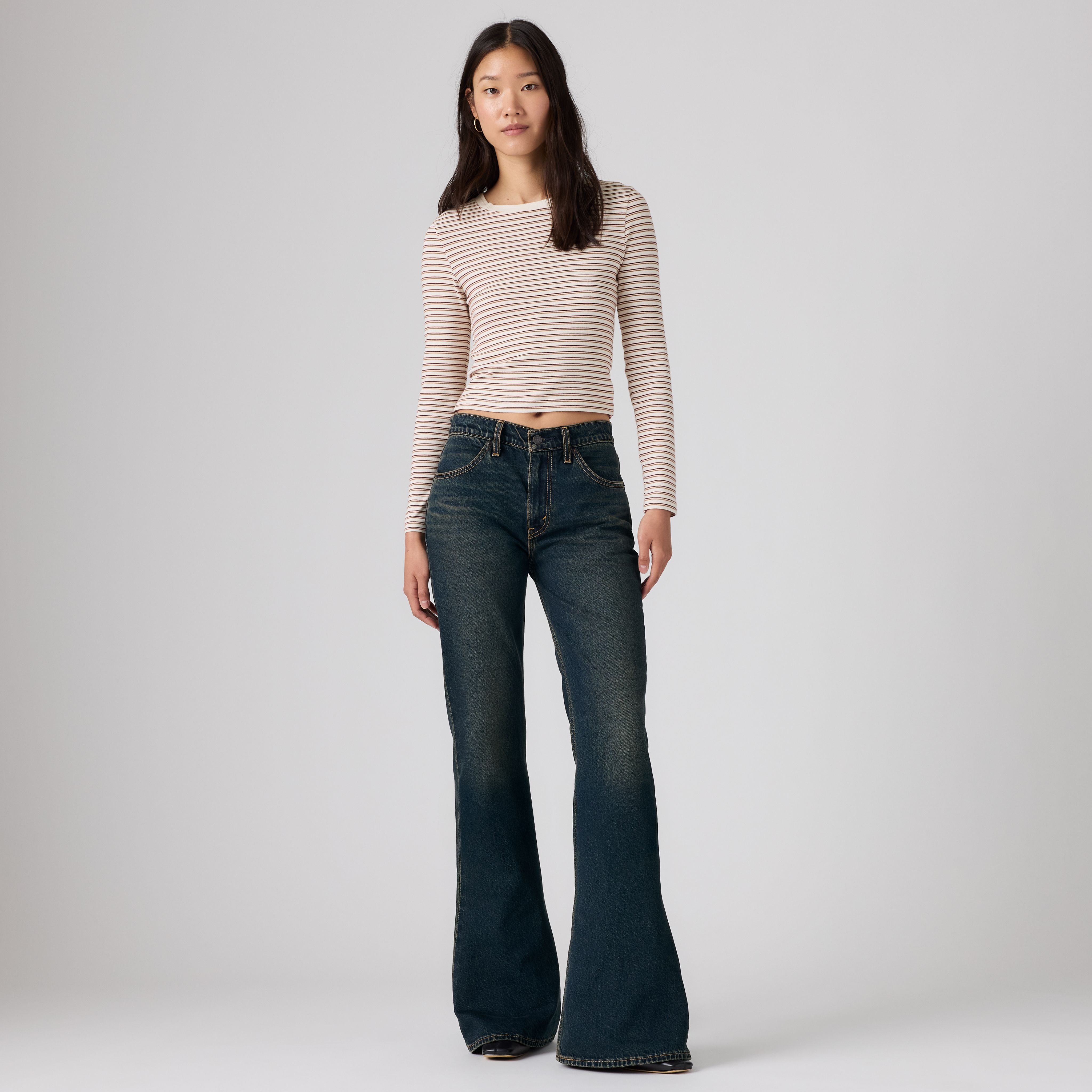 Puddle Snap Flare Jeans 7