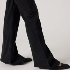 Puddle Snap Flare Women's Jeans — Drop The Hammer - Medium Wash 4