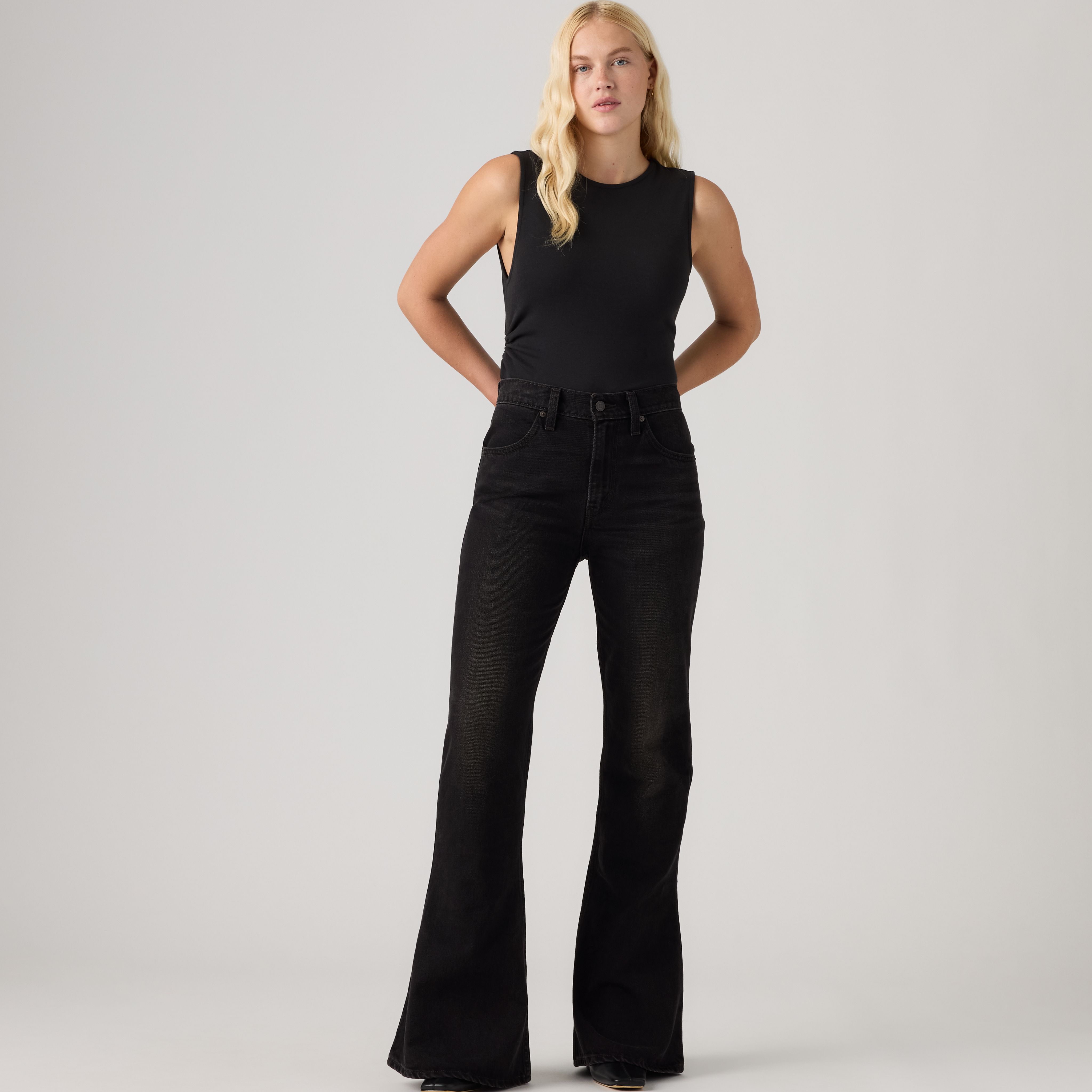 Puddle Snap Flare Jeans 1