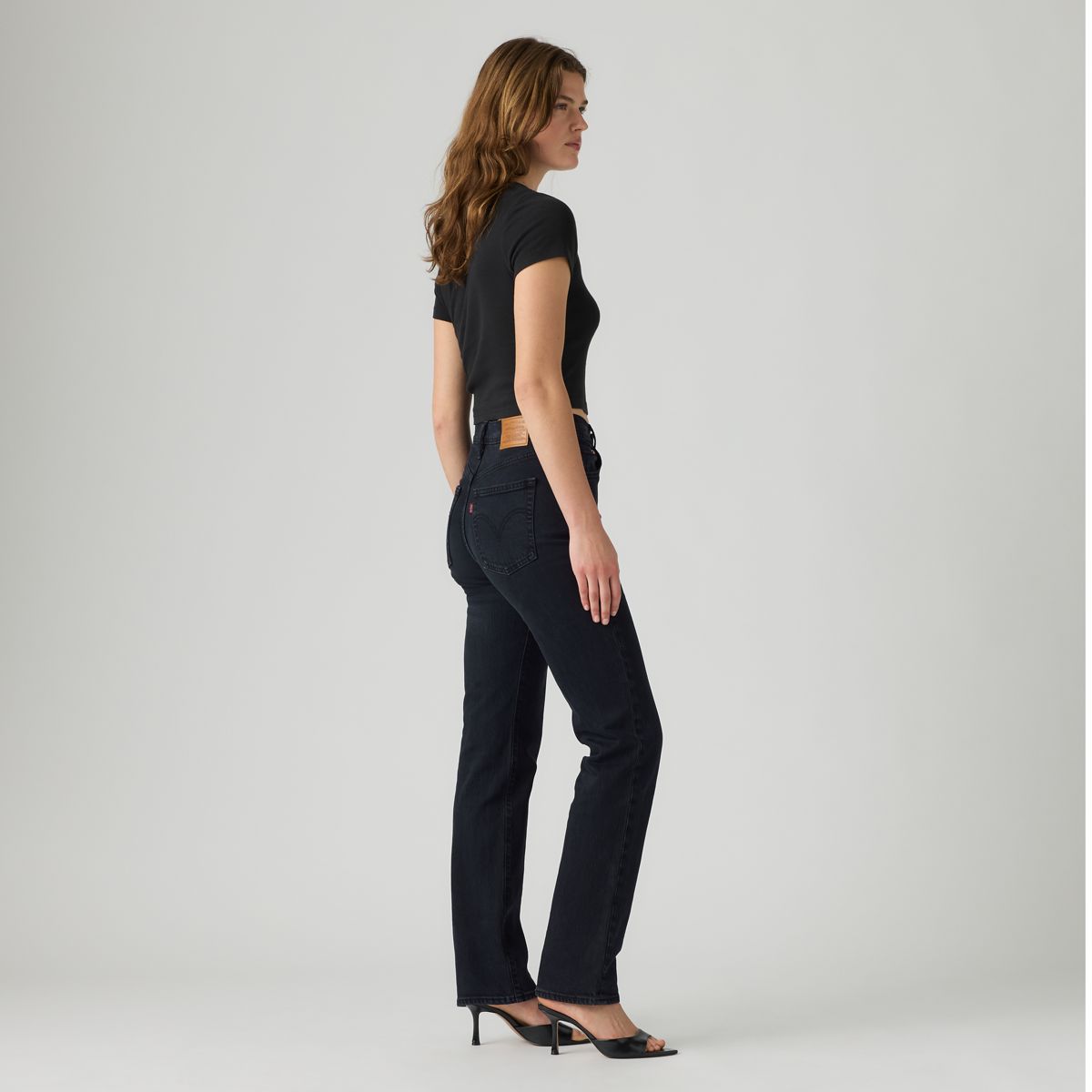 Ribcage Slim Women's Jeans — Slight Night Str - Black