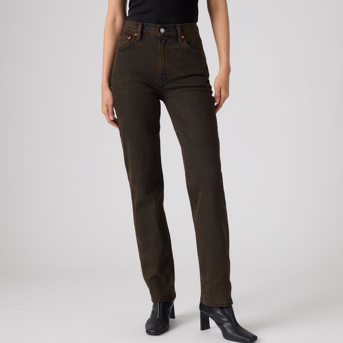 Ribcage Slim Women's Jeans — Over A Cup Srty - Brown