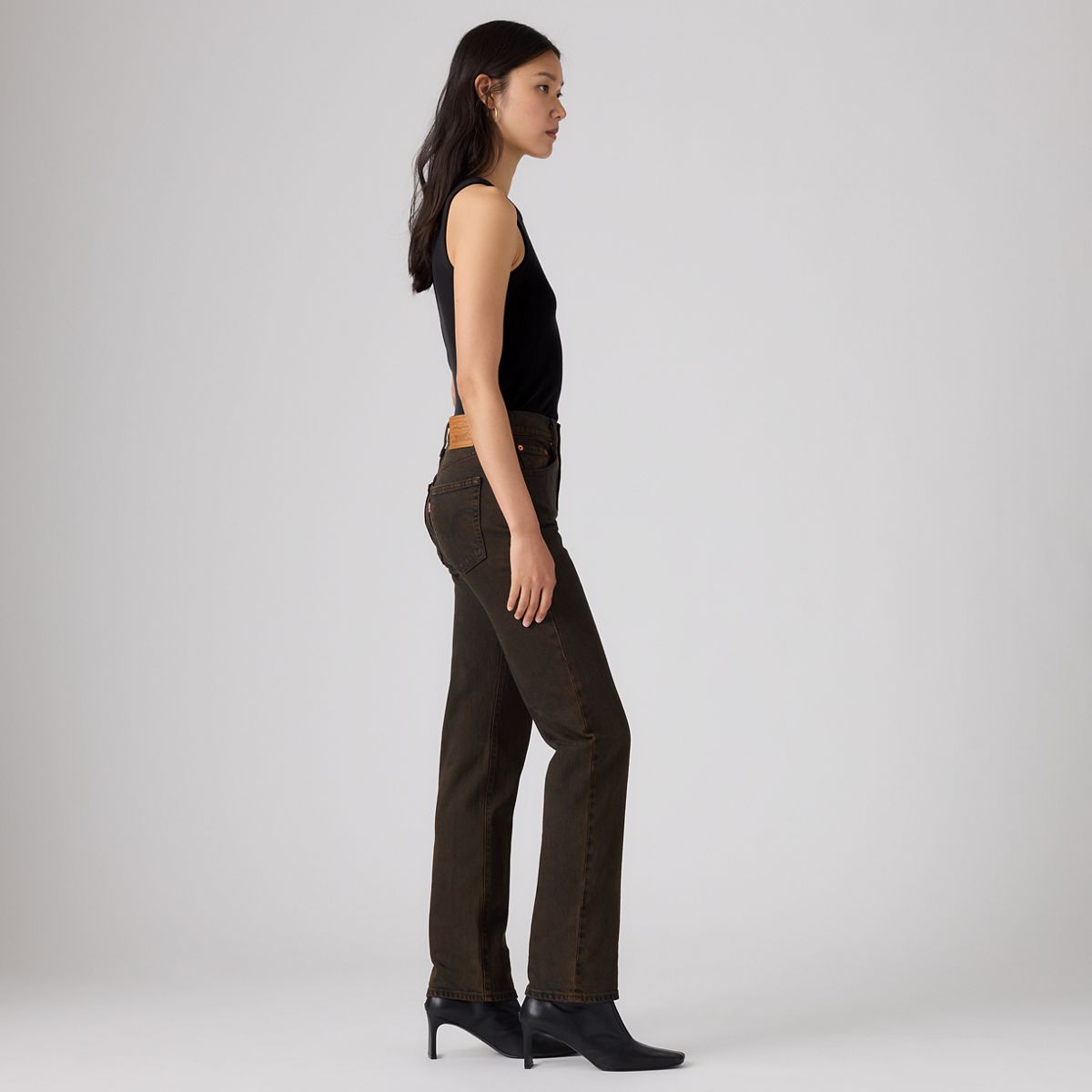 Ribcage Slim Women's Jeans — Over A Cup Srty - Brown