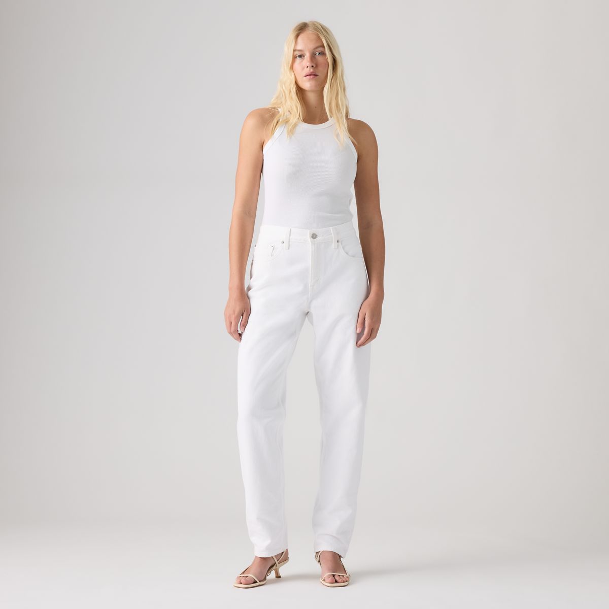 Loose Taper Women's Jeans — Tooth Fairy - White