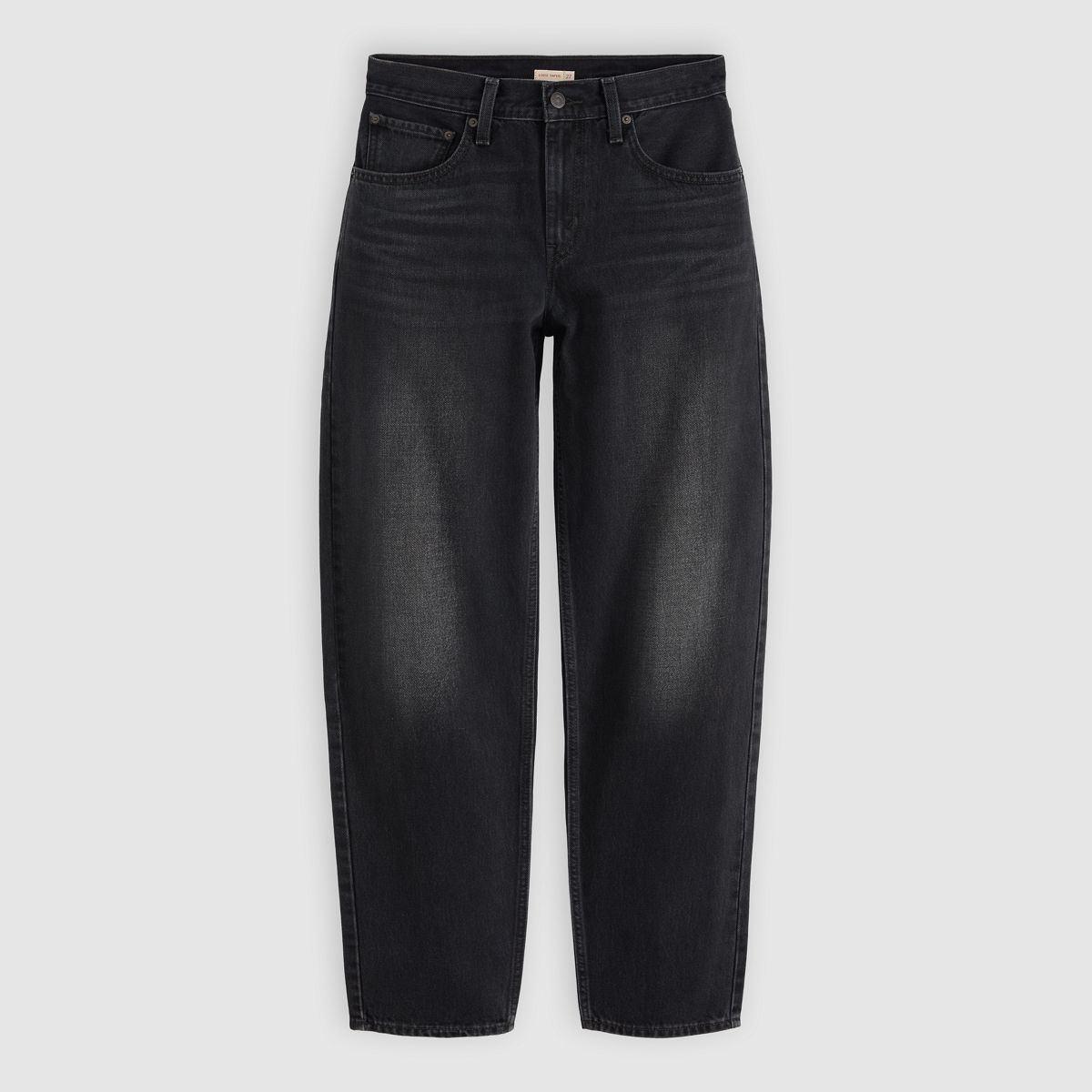 Loose Taper Women's Jeans — Filtered Face - Black