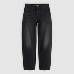 Loose Taper Women's Jeans — Filtered Face - Black 6
