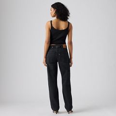 Loose Taper Women's Jeans — Filtered Face - Black 3