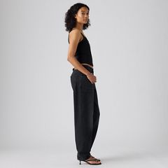 Loose Taper Women's Jeans — Filtered Face - Black 4