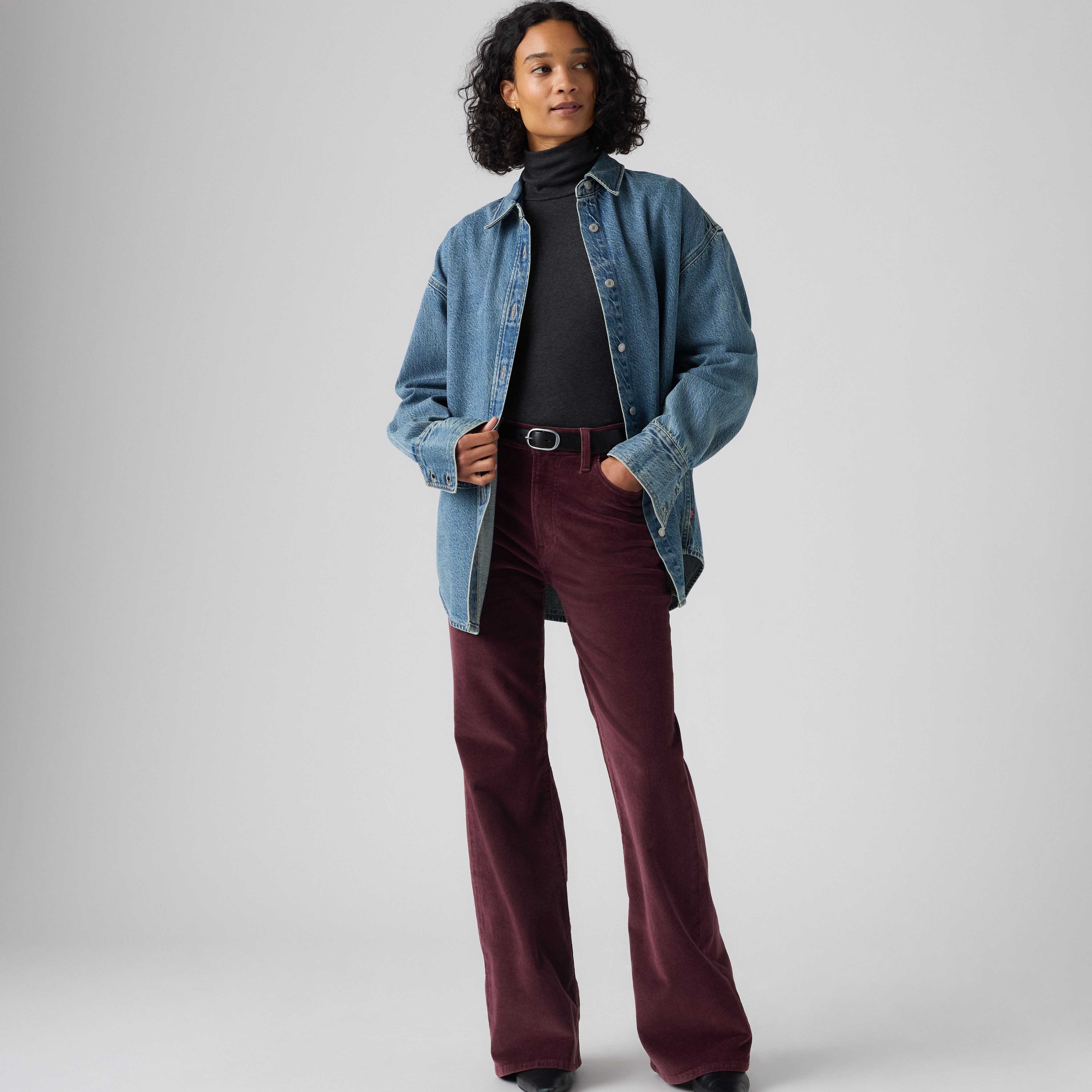 Corduroy Ribcage Flare Jeans 1
