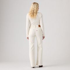 Ribcage Flare Corduroy Jeans — Egret - White 3