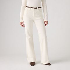 Ribcage Flare Corduroy Jeans — Egret - White 2