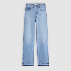 Ribcage Straight Full Length Recrafted Women's Jeans — Just One Please - Medium Wash 7