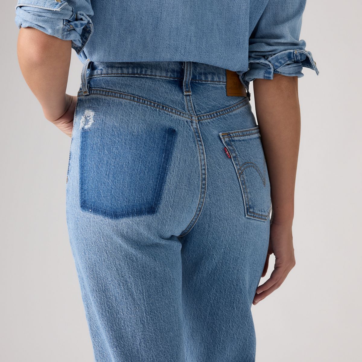 Ribcage Straight Full Length Recrafted Women's Jeans — Just One Please - Medium Wash