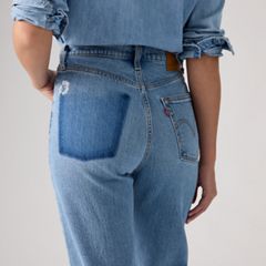 Ribcage Straight Full Length Recrafted Women's Jeans — Just One Please - Medium Wash 3